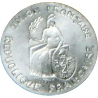 50 Centimes Essai aluminium, flat rim