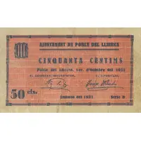 50 Céntimos Poble del Llierca