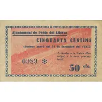 50 Céntimos Poble del Llierca