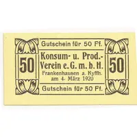 50 Pfennig Konsum- und Prod. Verein