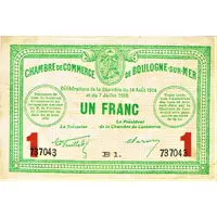 1 Franc - Chambre de Commerce de Boulogne-sur-Mer 62