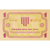 1 Peseta Fornells de la Selva