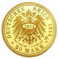 20 Mark - Wilhelm II Württemberg, Restrike
