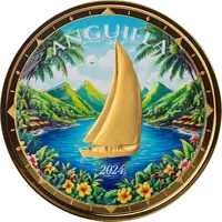 10 Dollars Anguilla Regatta, Colored