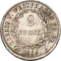 2 Franken - Jérôme Bonaparte