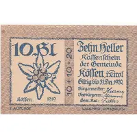 10 Heller Kössen in Tirol