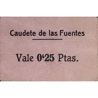 0.25 Pesetas Caudete de las Fuentes