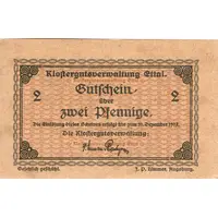 2 Pfennig Klostergutsverwaltung Ettal