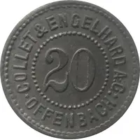 20 Pfennig - Offenbach Collet and Engelhard A.G.