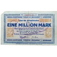 1 000 000 Mark Kakao-Kompagnie Theodor Reichardt