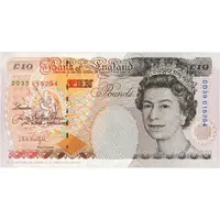 10 Pounds Elizabeth II Charles Dickens, four '£10'