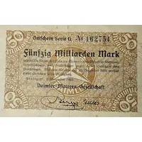 50 000 000 000 Mark Daimler-Motoren-Gesellschaft