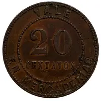 20 Centavos - A.C.N. and R Co LD. Santa Isabel