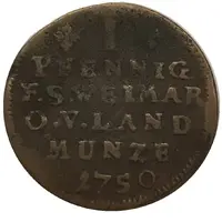 11/2 Pfennig - Ernest August Constantin under guardianship of Frederick III of Gotha