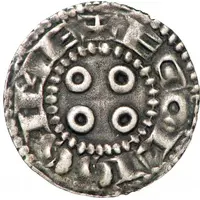 Denier with four annulets without crosslet - Immobilization in the name of Louis IV