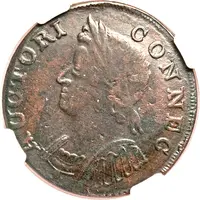 Copper 'Mailed Bust Facing Left'