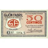 50 Céntimos Gijón, Fábrica de Vidrios Gijón Fabril