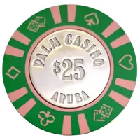 Token/Chip - 25 Dollars - Palm Casino Aruba Casino Chip