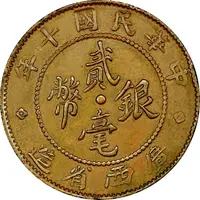 2 Jiao / 20 Cents Pattern, brass