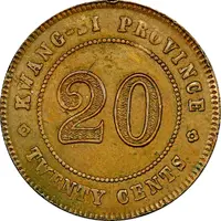 2 Jiao / 20 Cents Pattern, brass