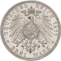 3 Mark - William II Silver wedding anniversary