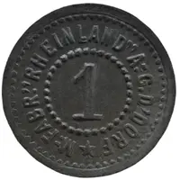 1 Pfennig - Düsseldorf M.-Fabr. Rheinland A.G.