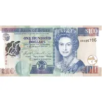 100 Dollars - Elizabeth II With periwinkle flower