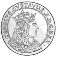 10 Dukat - Karol X Gustaw Swedish Occupation