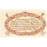 1 Franc - Chambre de Commerce du Mans 72