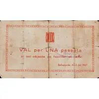 1 Peseta Bellaguarda