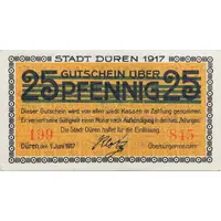 5 Mark overprint on 25 Pfennig
