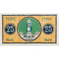 5 Mark overprint on 25 Pfennig