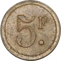 5 Francs - Coopérative - Bages [66]