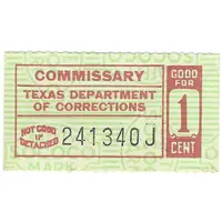 1 Cent Texas Dept. Corrections