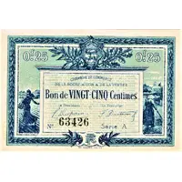 25 Centimes - Chambre de Commerce de La Roche s/ Yon and de la Vendée 85