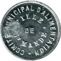 5 Centimes - Comité Municipal d'Alimentation Saint-mandé