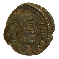 Follis - Magnentius VICTORIAE, no column, Barbarous imitation