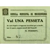 1 Peseta Masdenverge