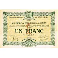 1 Franc - Chambre de Commerce d'Avignon 84