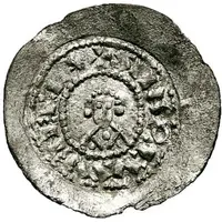 Denier - Henry III / Henry IV as emperors, Venice mint, St. Marc bust