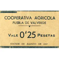 0.25 Pesetas Puebla de Valverde