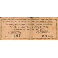 25 Céntimos Vila-rodona
