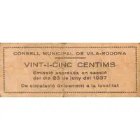 25 Céntimos Vila-rodona