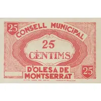25 Céntimos Olesa de Montserrat