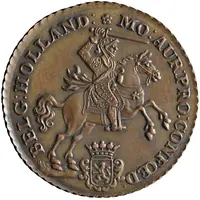 14 Gulden `Gouden rijder` copper pattern