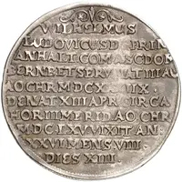 1/2 Thaler Death of William Louis