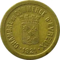 5 Centimes - Chambre de Commerce - Evreux [27] Brass