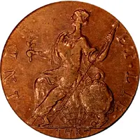 Copper 'Mailed Bust Facing Left, Horned Bust'