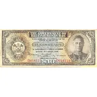 10 Dollars - George VI Olive-brown