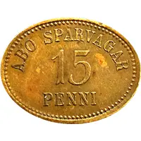 15 Pennies - Turku / Abo Tramway Token
